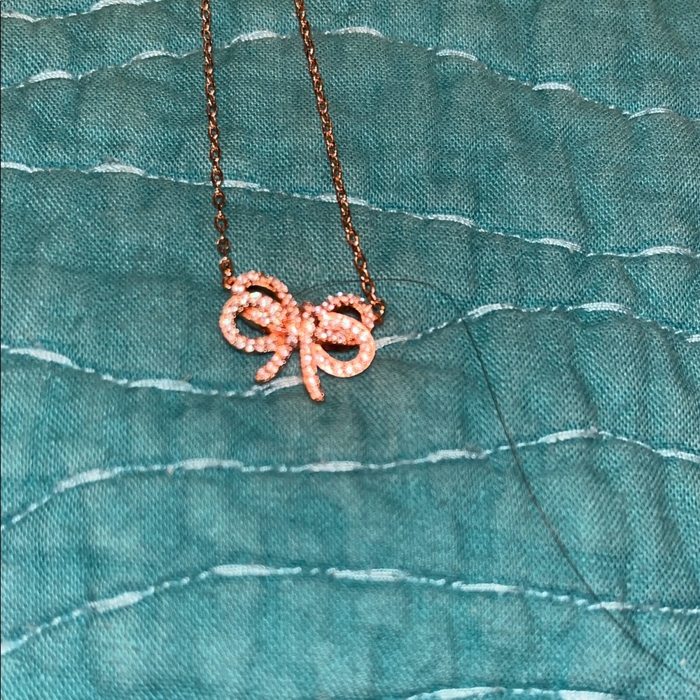 Kate Spade Rose Gold Bow Necklace